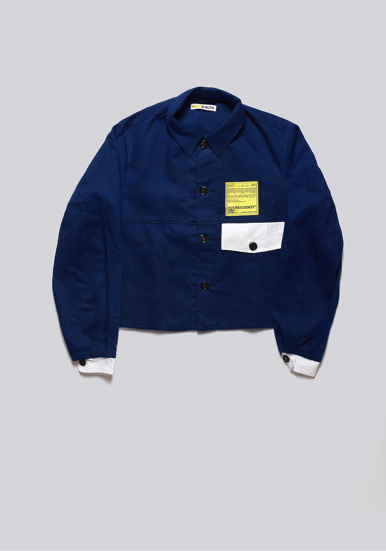 Cropped Worker Blue Jacket