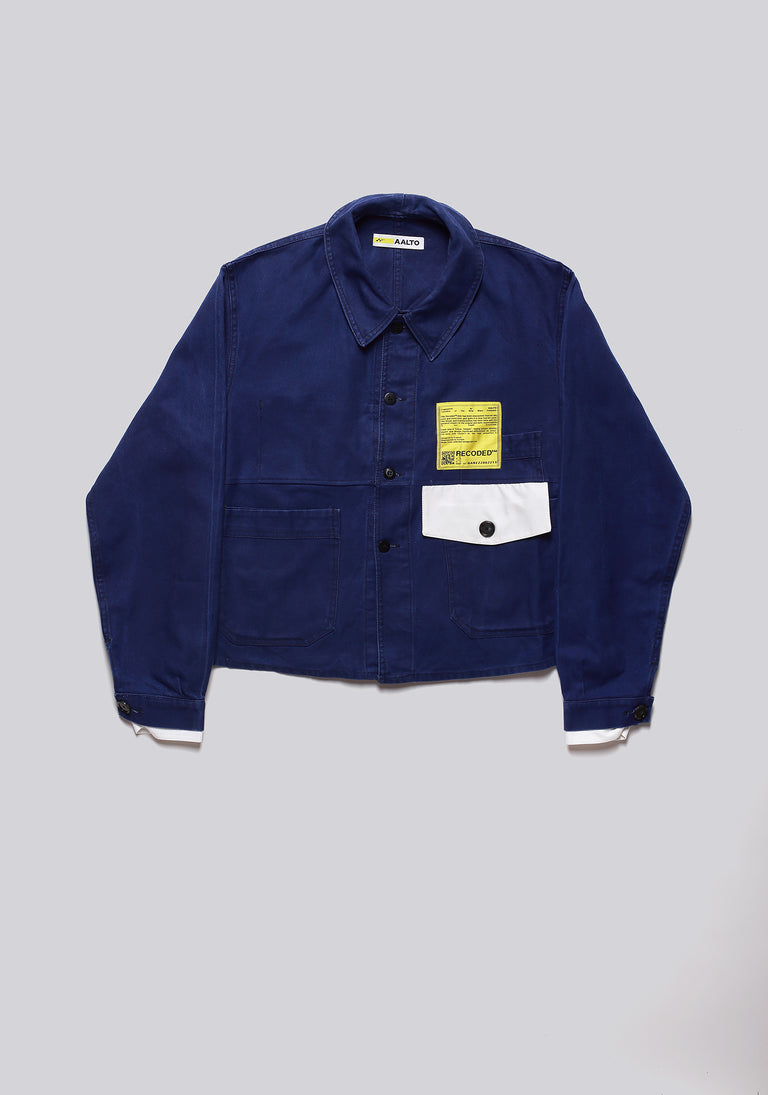 Cropped Worker Blue Jacket