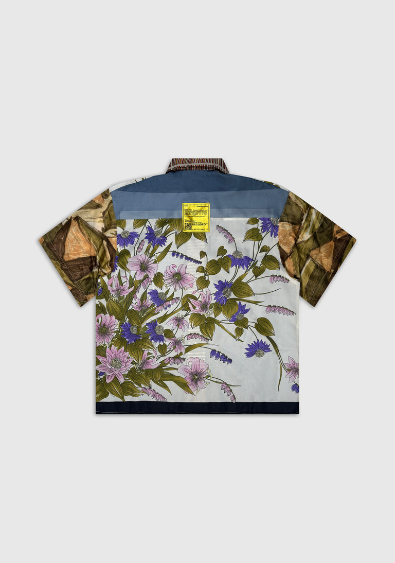 Patchwork Scarf Shirt