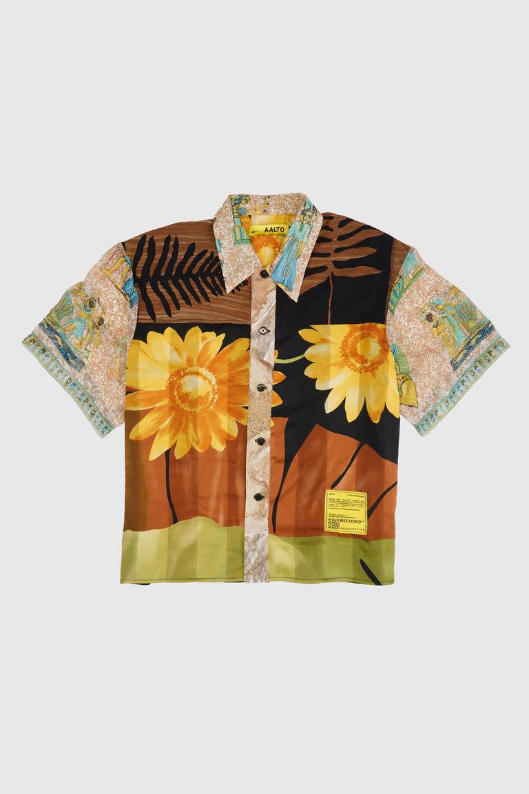 Patchwork Scarf Shirt