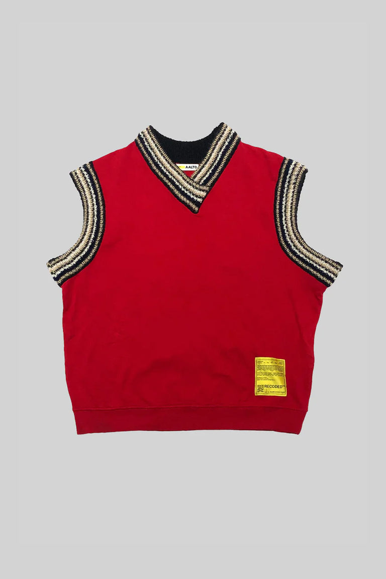 Aalto Recoded™ Red College Knit Collar Vest – AALTO Official Online Shop