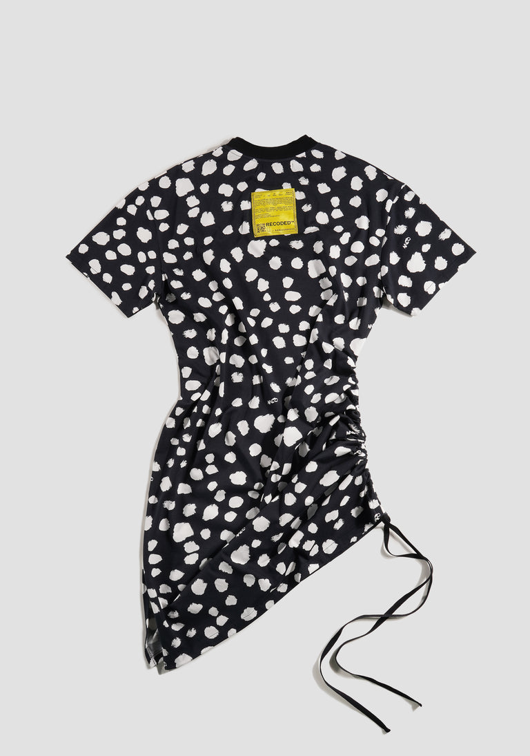 RE/DOT PRINTED T-SHIRT DRESS