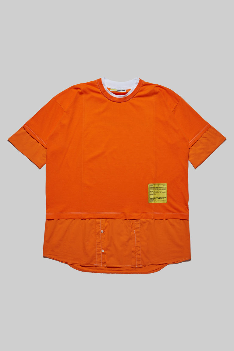 Unica Semper' Oversize Layered Shirt Tee