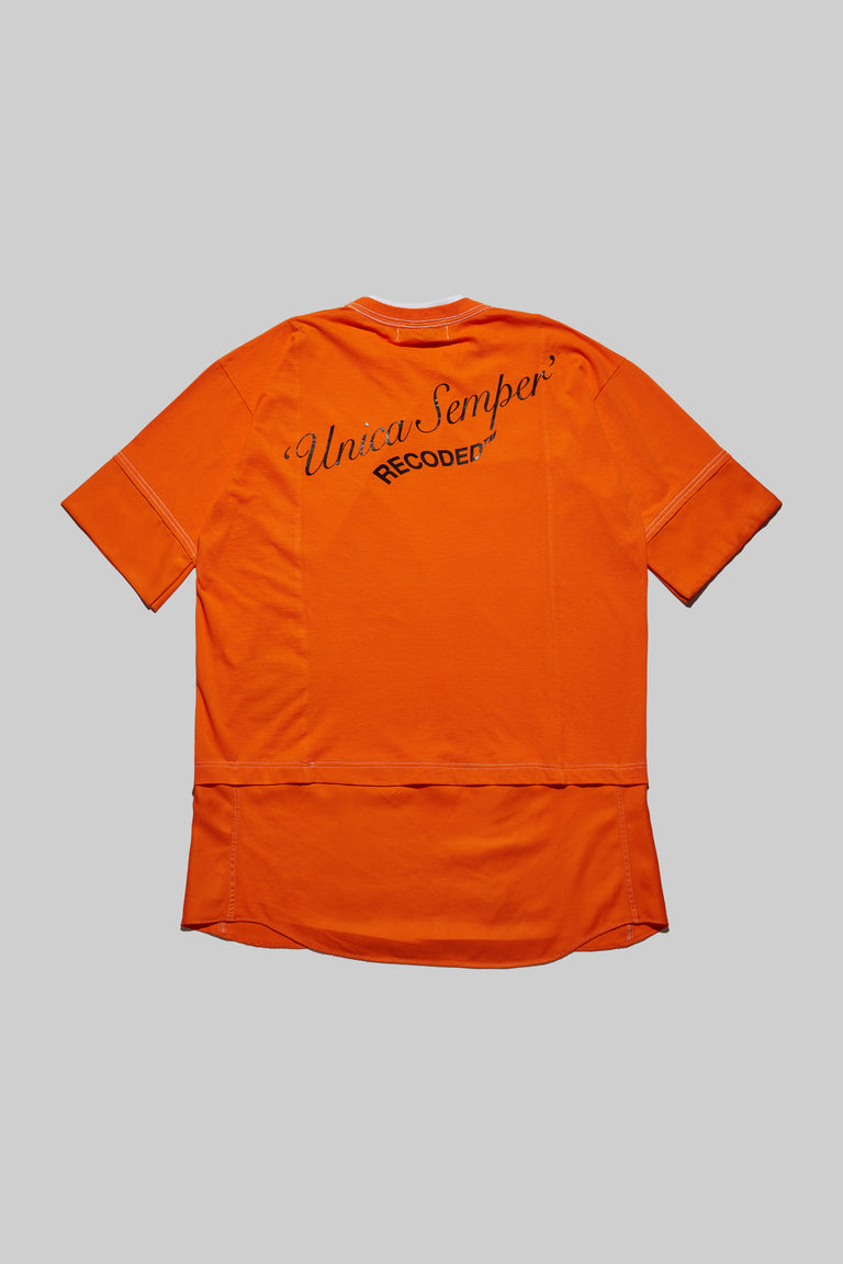 Unica Semper' Oversize Layered Shirt Tee