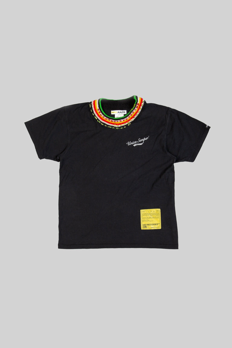 Handknit Collar T-Shirt