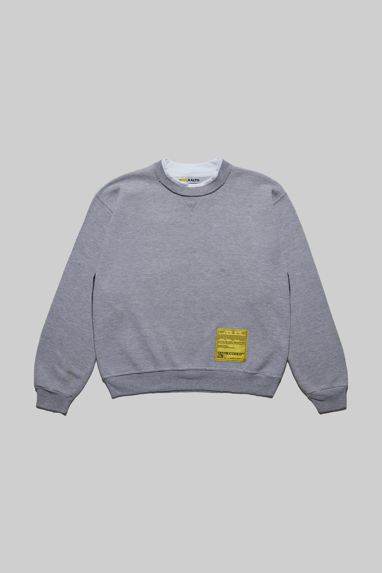 Monochromatic 'Unica Semper' Crewneck Sweatshirt