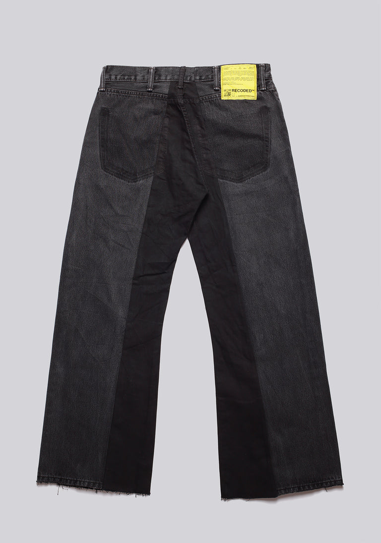 Large Biais Cut Split Denim