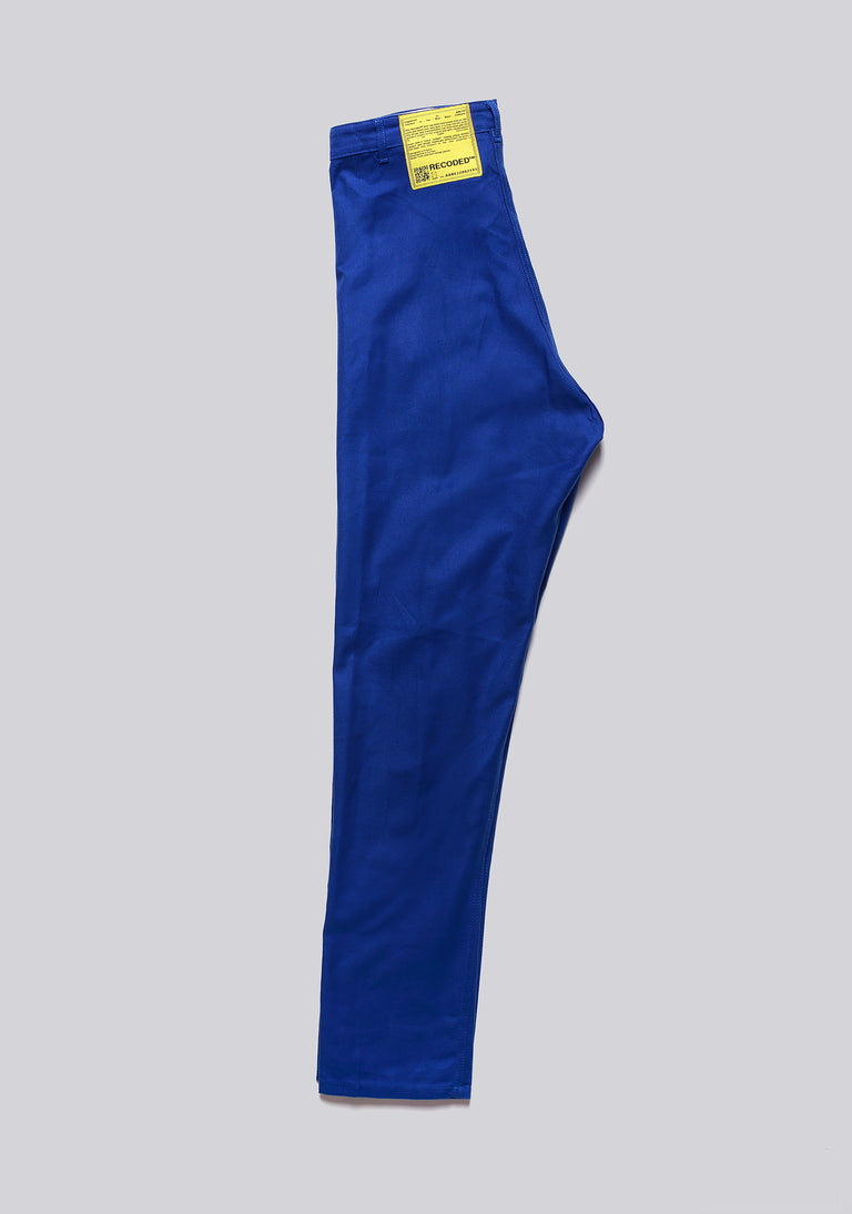 Worker Blue Front Pleat Trousers