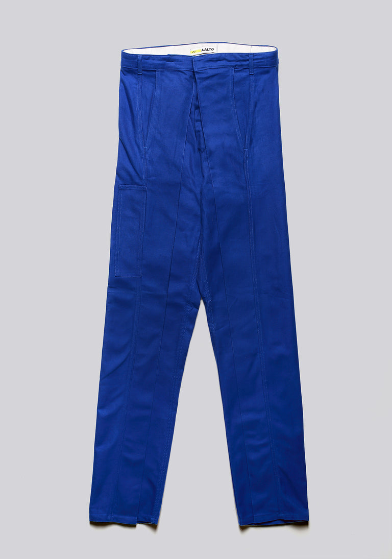 Worker Blue Front Pleat Trousers
