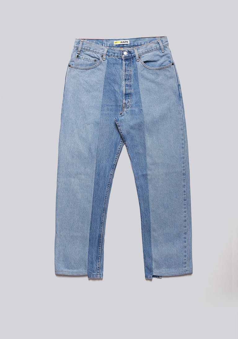 Straight Cut Split Denim